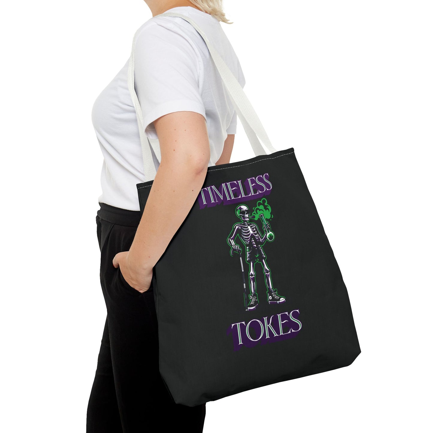 Tote Bag - Timeless Tokes Skeleton Weed Lover Design