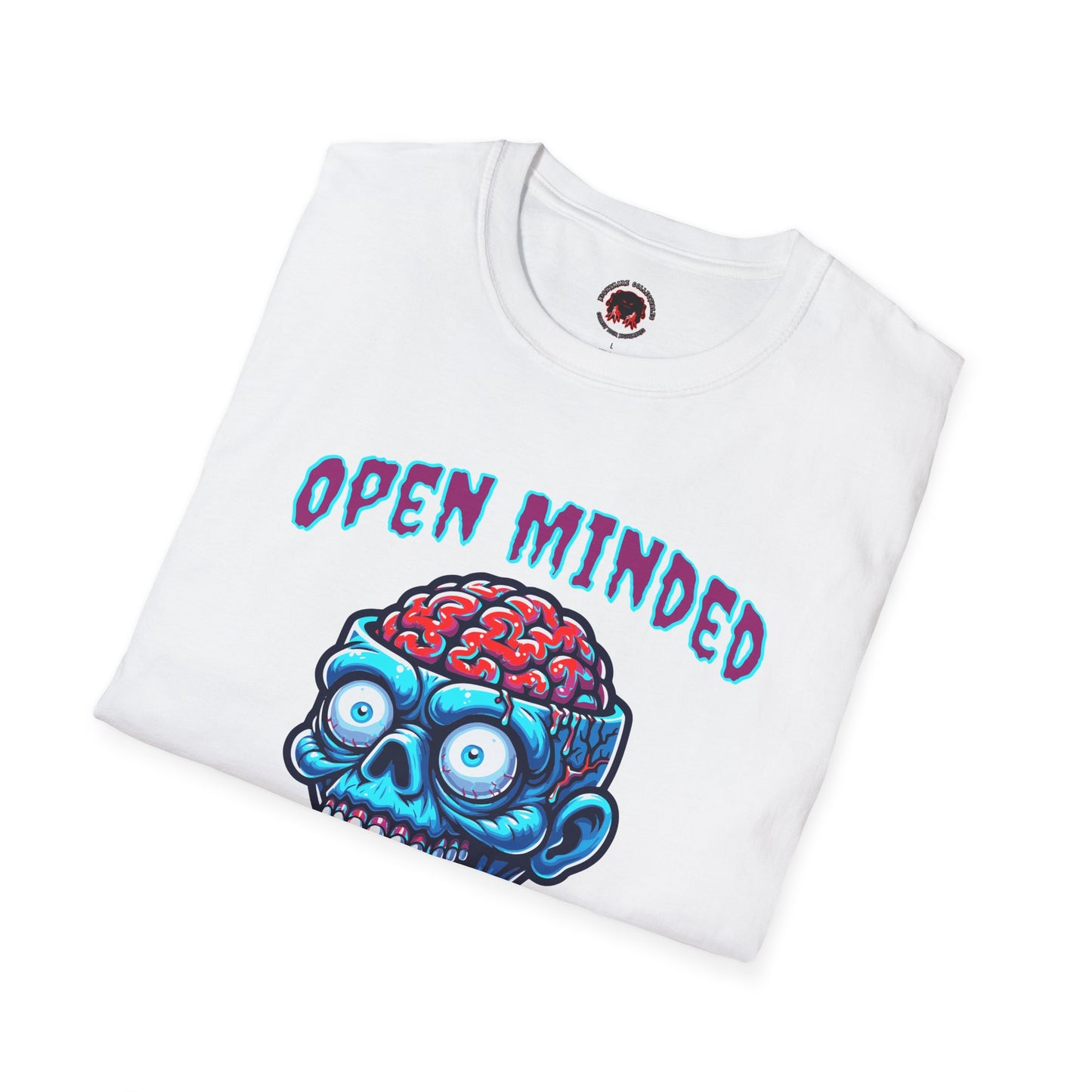 Zombie Unisex T-Shirt with Open Minded Slogan
