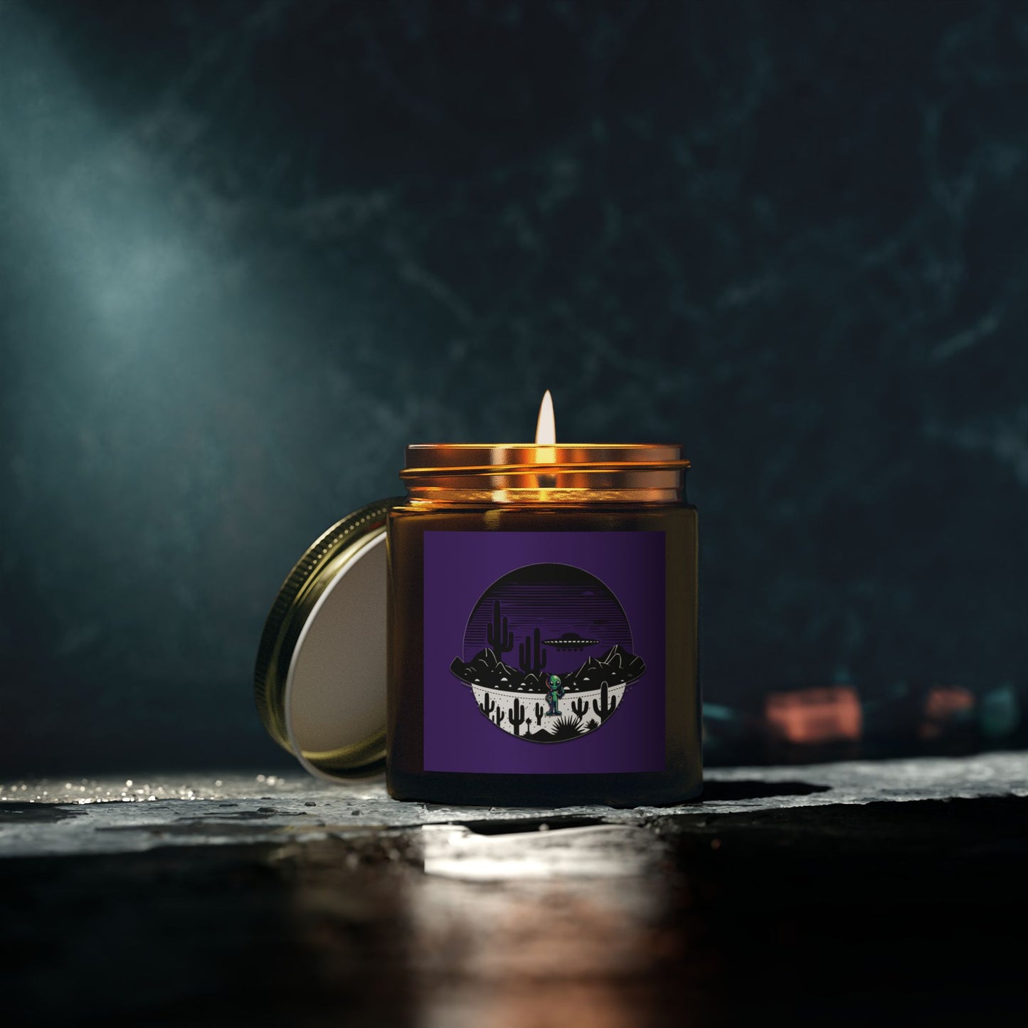 Scented Candle - Alien UFO Peace Sign (4oz, 9oz)