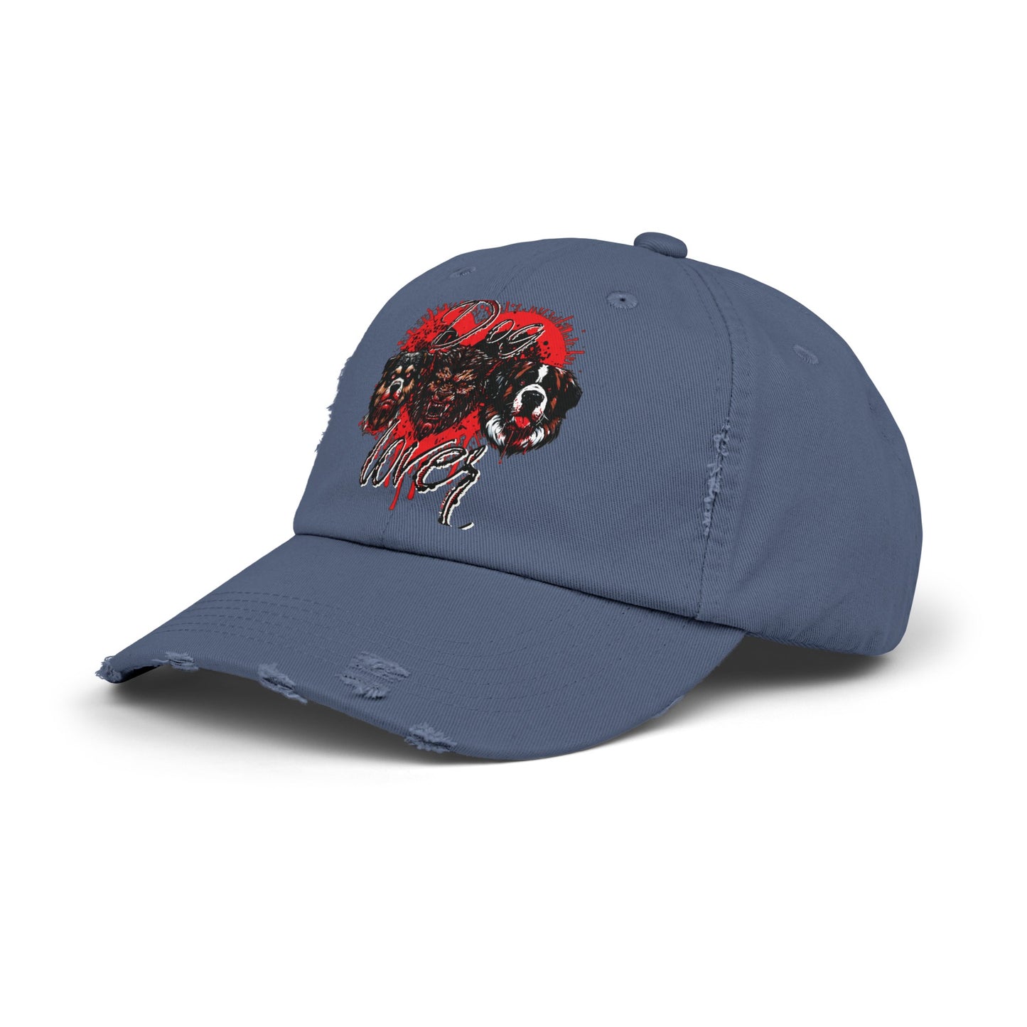 Dog Lover Hounds Of Hell Werewolf Horror Gothic Fun Hat Unisex Distressed Cap