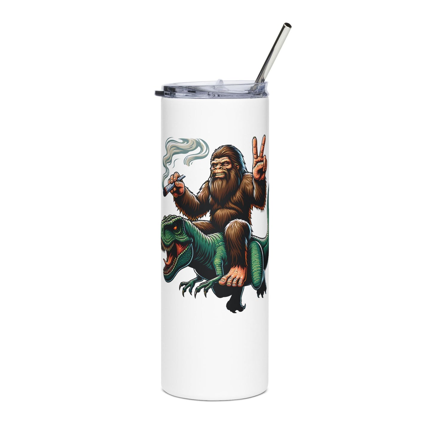 Sassy Bigfoot & Dinosaur Stainless Steel Tumbler - 20oz Adventure Drinkware