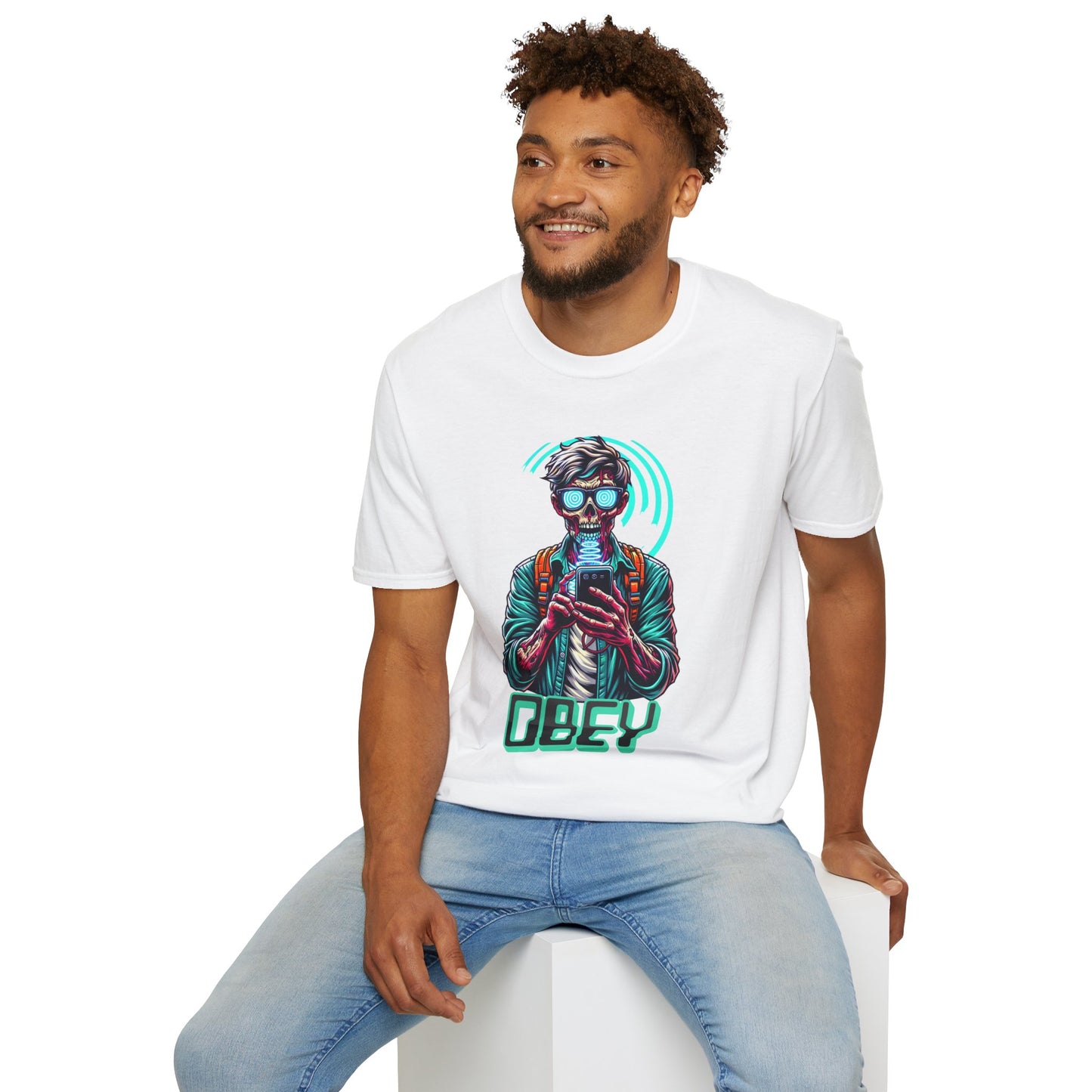 Brain Washing "Obey" Cell Phone Design - Unisex T-Shirt