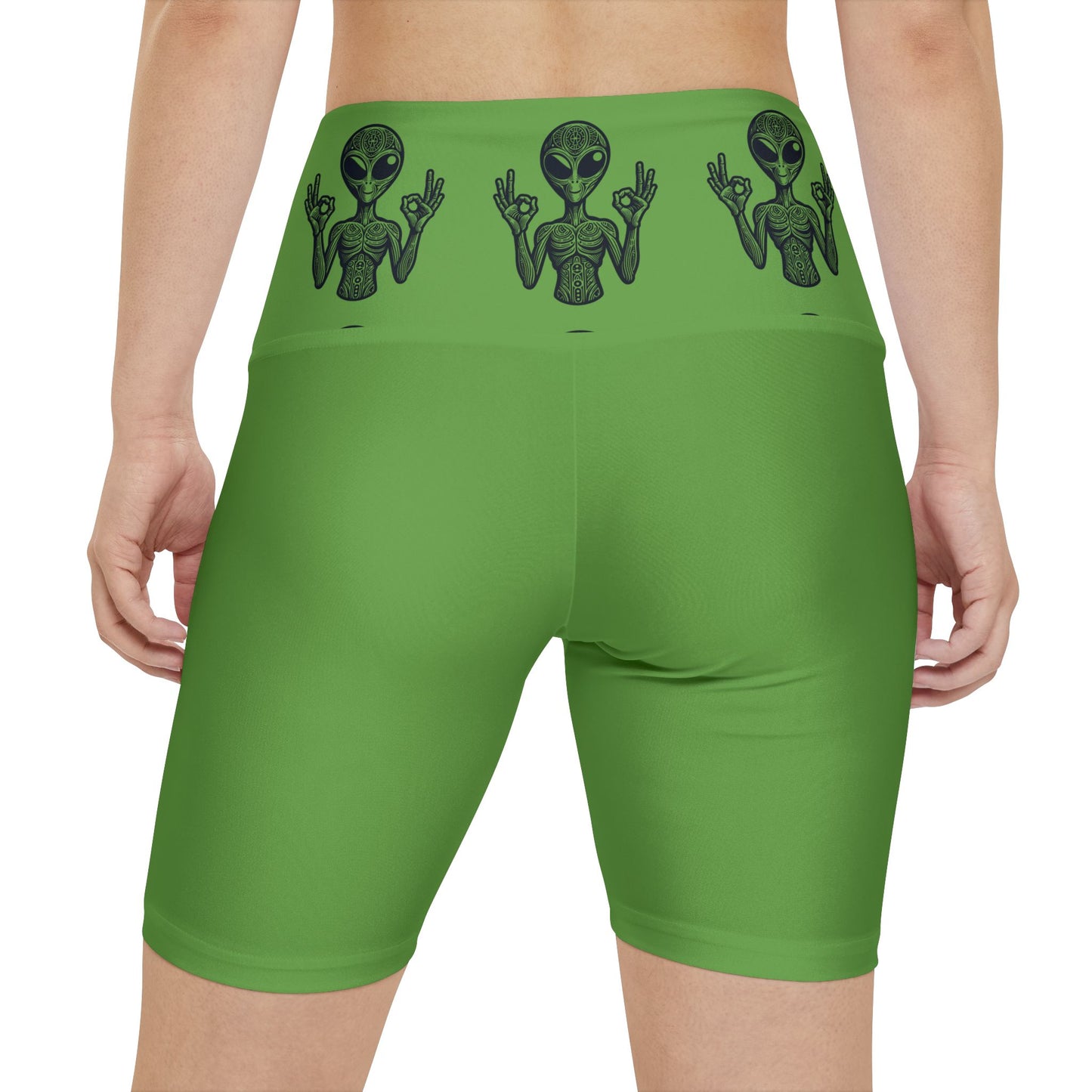 Meditating Alien Workout Shorts