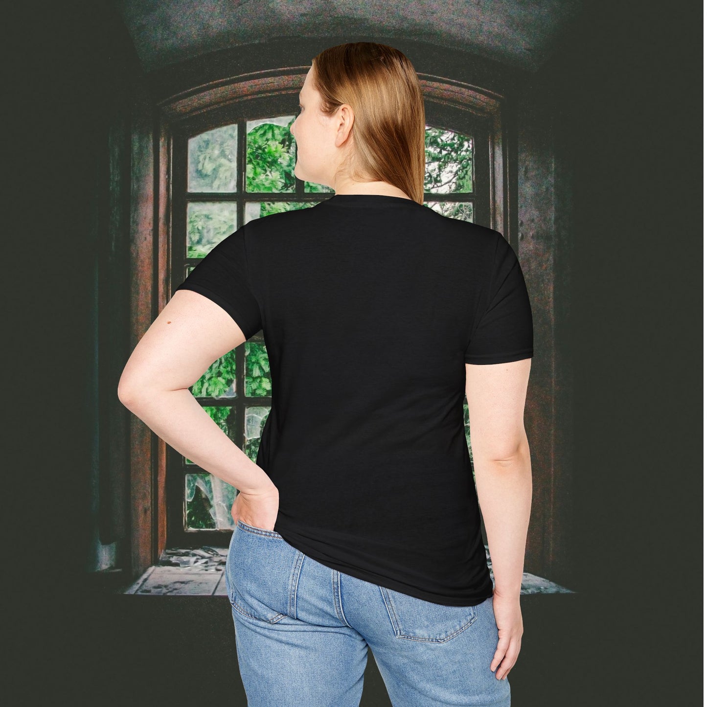 Nobody Cares Run Faster - Michael Running Myers on Halloween Horror Fun with Skulls Shirt - Unisex Softstyle T-Shirt
