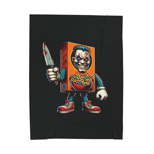 Velveteen Plush Blanket - Cereal Killer Design