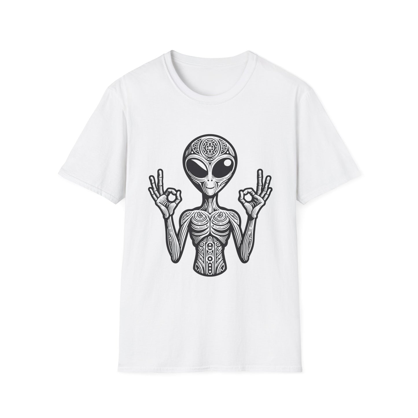 Alien Peace Softstyle T-Shirt - Good Vibes Graphic Tee