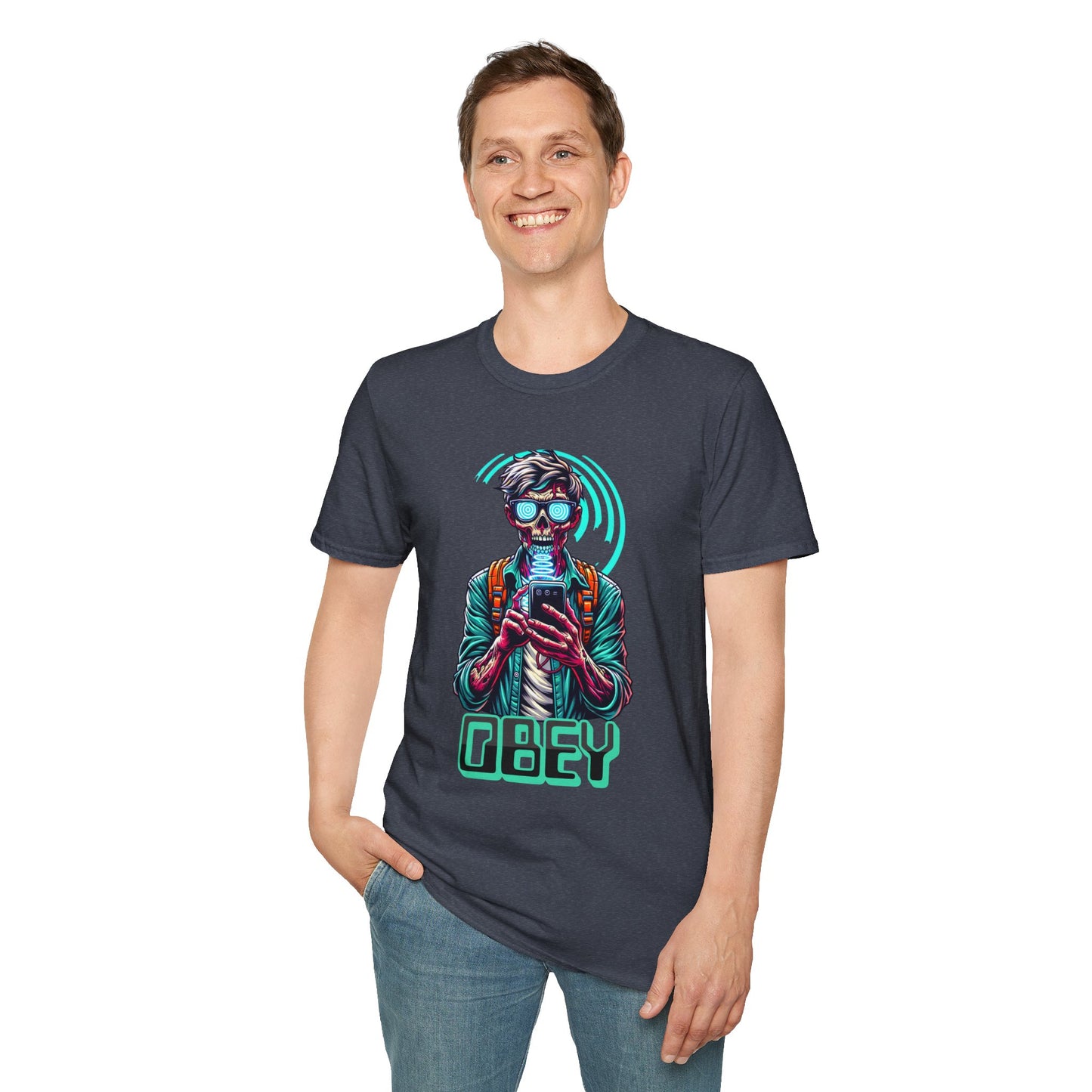 Brain Washing "Obey" Cell Phone Design - Unisex T-Shirt