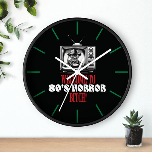 Welcome To 80's Horror B*tch! Freddy Inspired Wall Clock