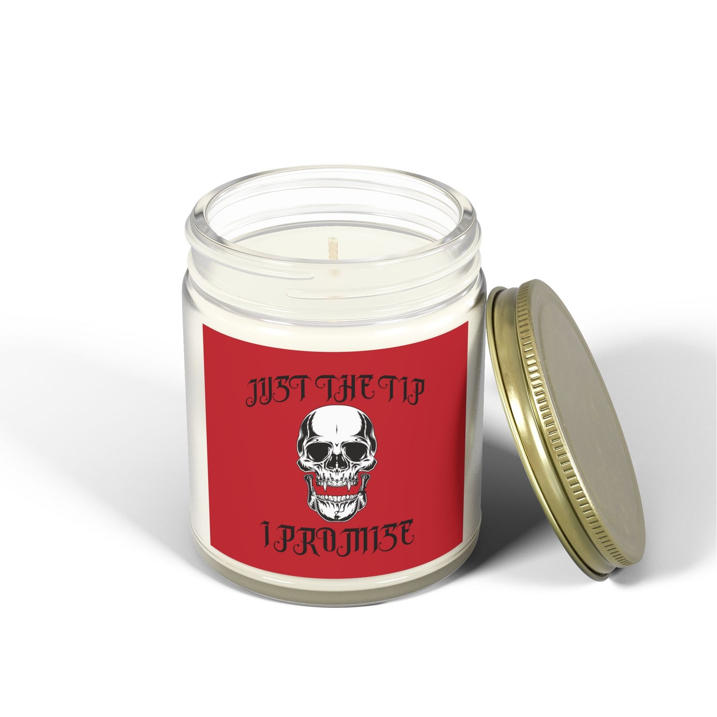 Scented Candle - Vampire Skull "Just The Tip I Promise" Gothic Design (4oz, 9oz)