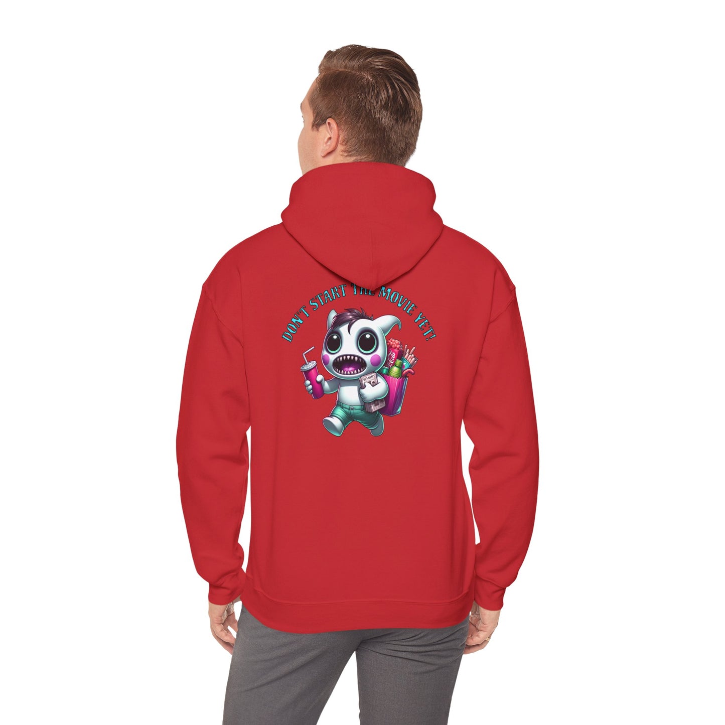 Don't Start The Movie Hoodie — Cute Monster Snacks Design