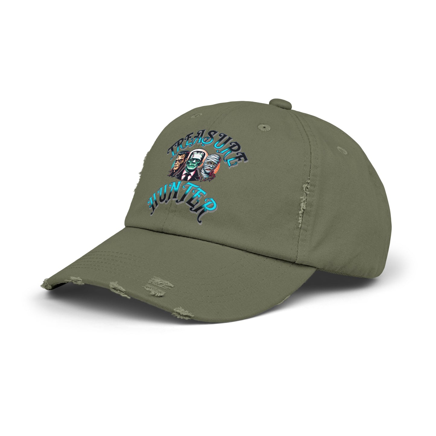Treasure Hunter Monster Figure Collector Unisex Distressed Cap Horror Fun Hat Convention Toy Show