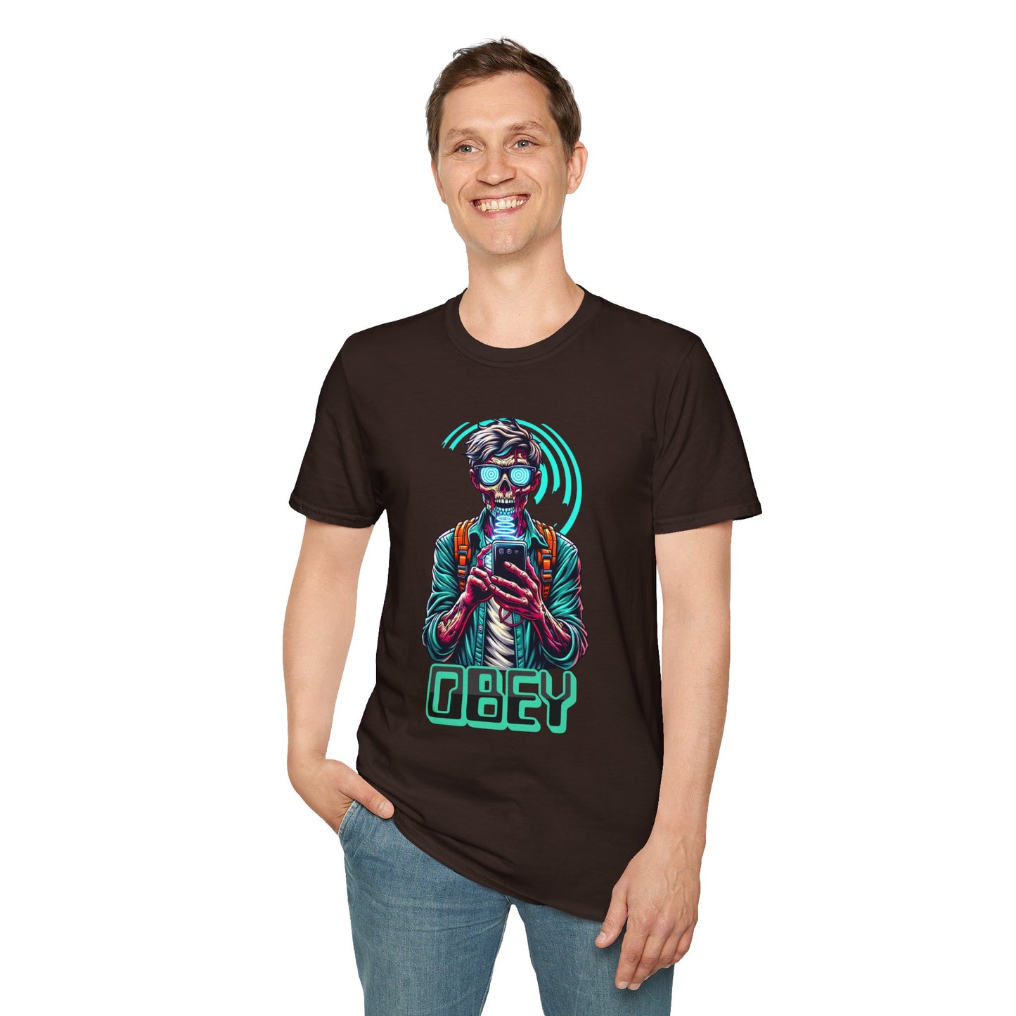Brain Washing "Obey" Cell Phone Design - Unisex T-Shirt