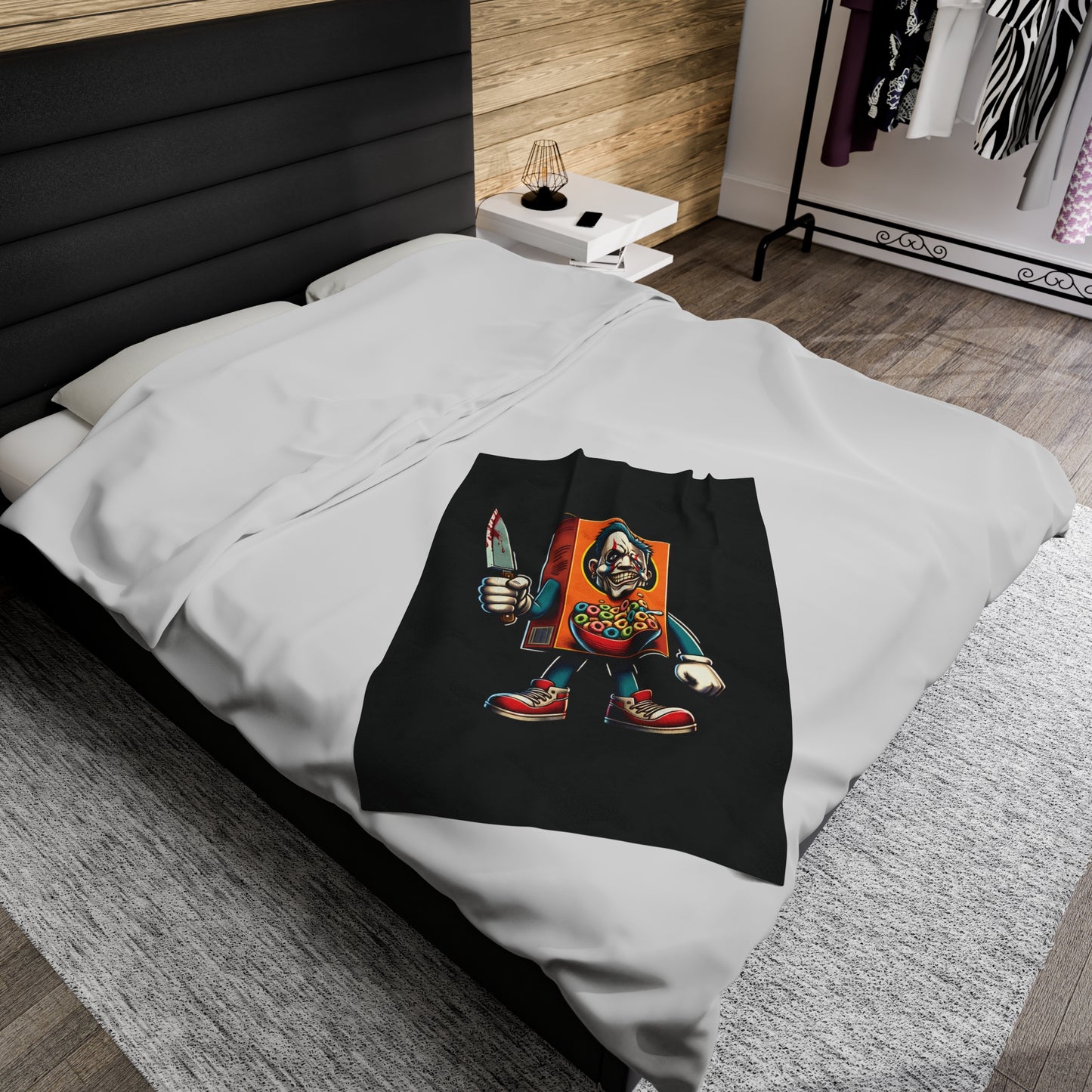 Velveteen Plush Blanket - Cereal Killer Design