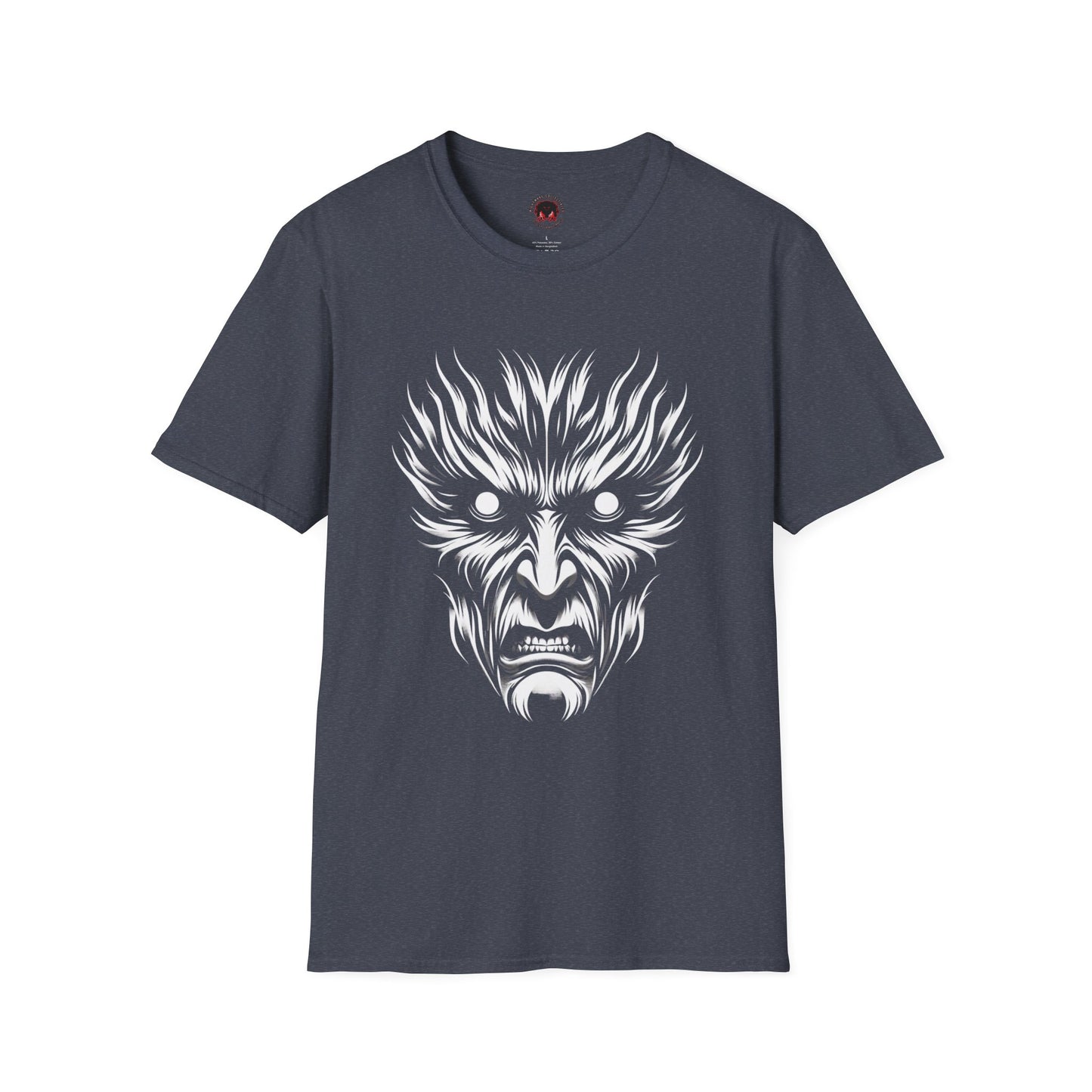 Shadow Figure Unisex T-Shirt - Sinister Face Design