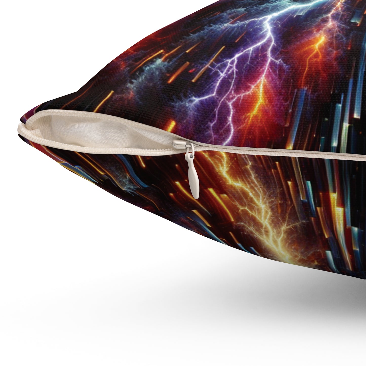 Lightning Positive Energy Square Throw Pillow