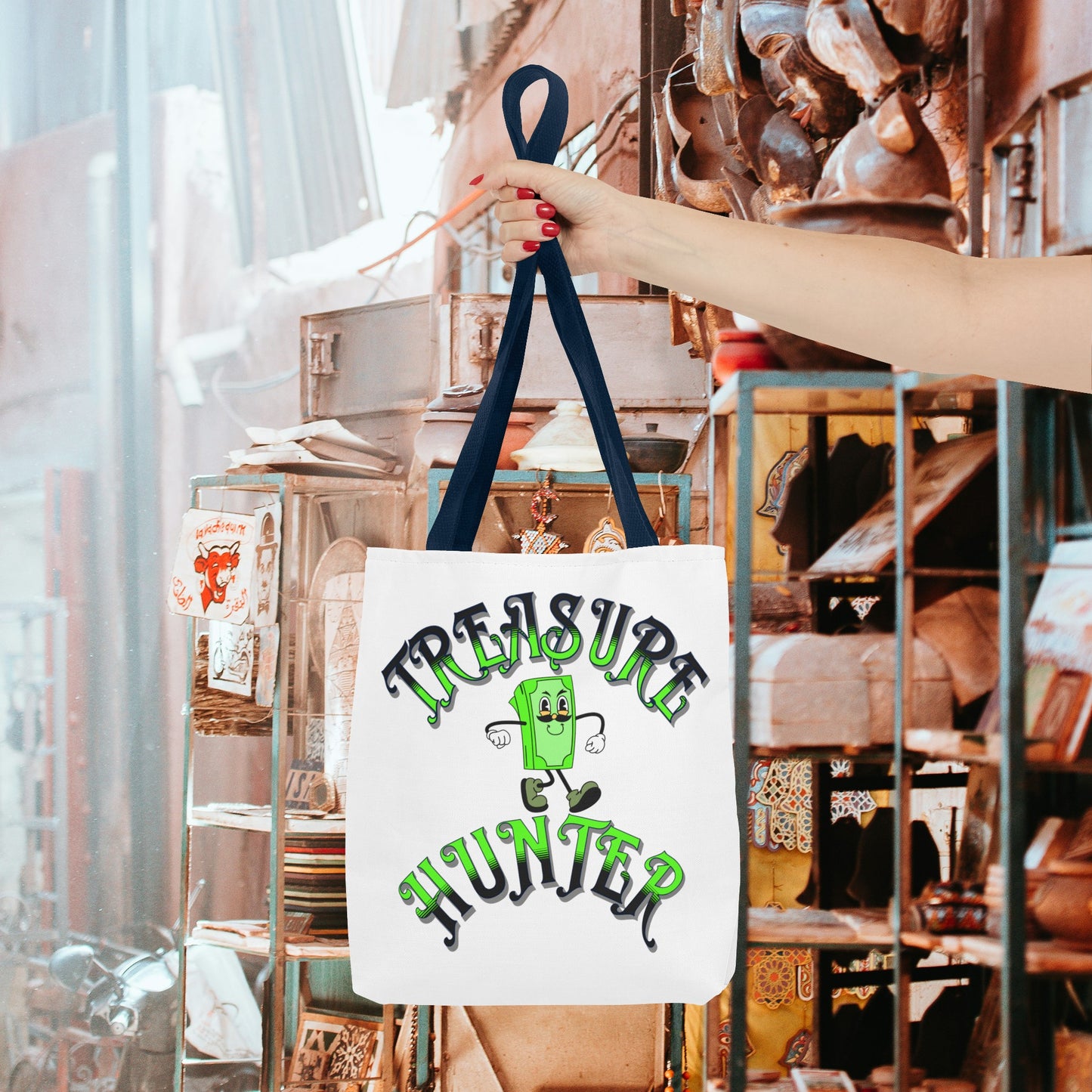 Treasure Hunter Money Man Collector Tote Bag (AOP) Cash Bag