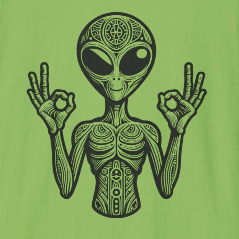 Alien Peace Softstyle T-Shirt - Good Vibes Graphic Tee