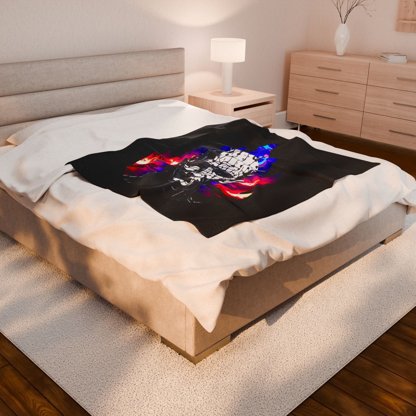 Throw Plush Blanket - Welcome To Hell Pinhead 80's Horror Fun