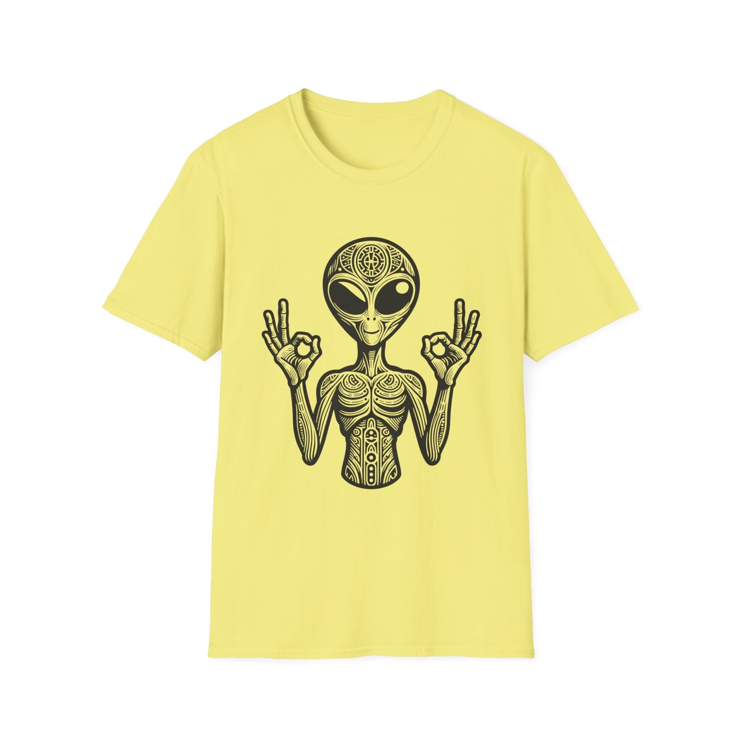 Alien Peace Softstyle T-Shirt - Good Vibes Graphic Tee