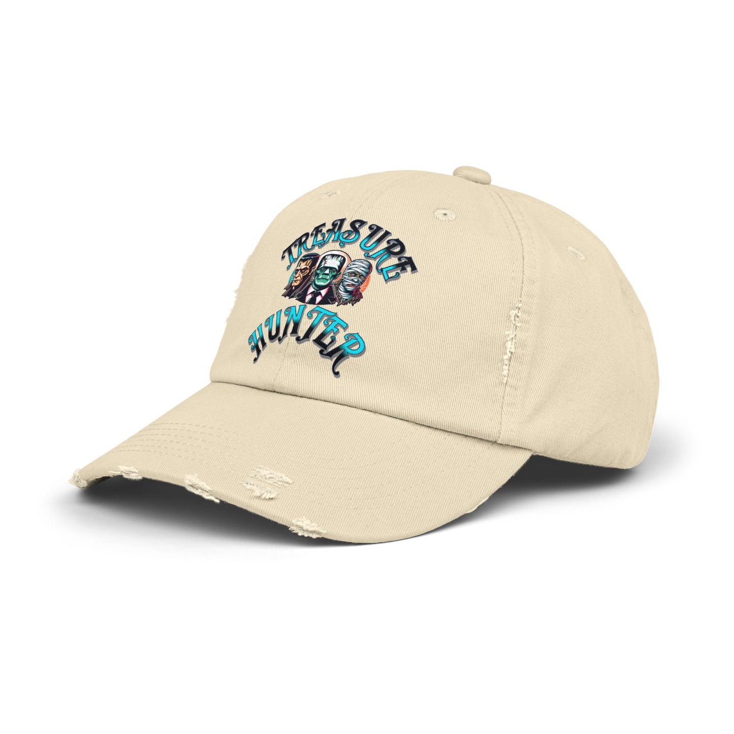 Treasure Hunter Monster Figure Collector Unisex Distressed Cap Horror Fun Hat Convention Toy Show