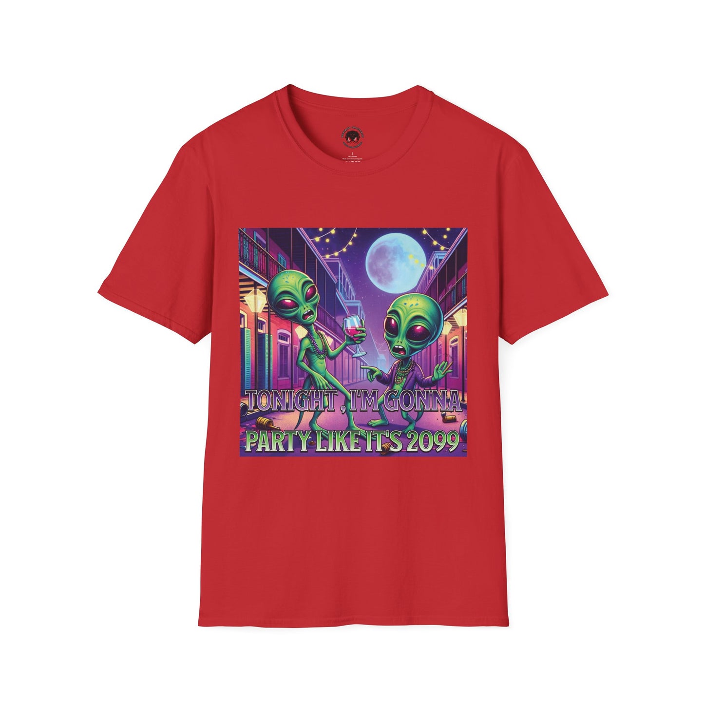 Alien Party Unisex T-Shirt - Party Like It's 2099 Design