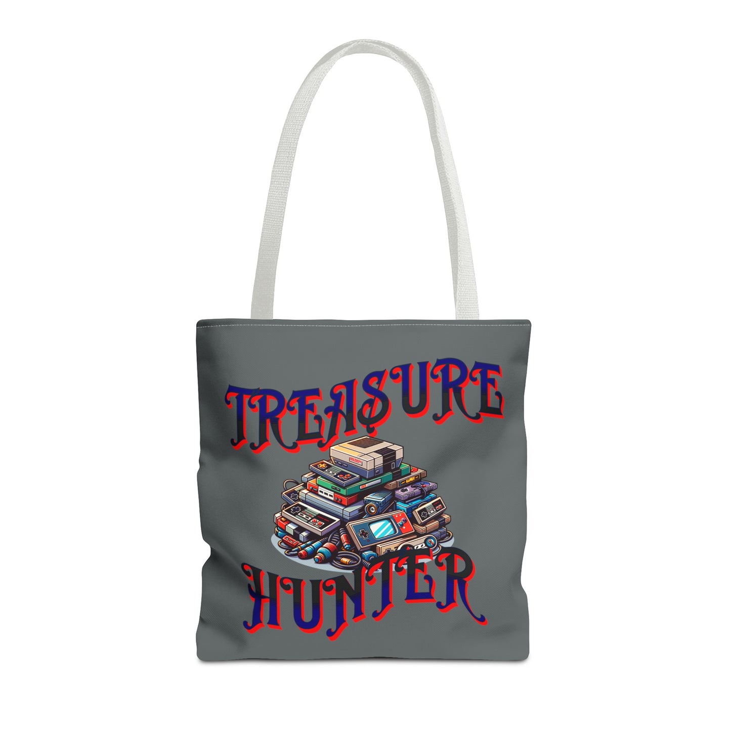 Treasure Hunter Retro Video Gamer Tote Bag (AOP) Collectors Vintage Games and Gaming