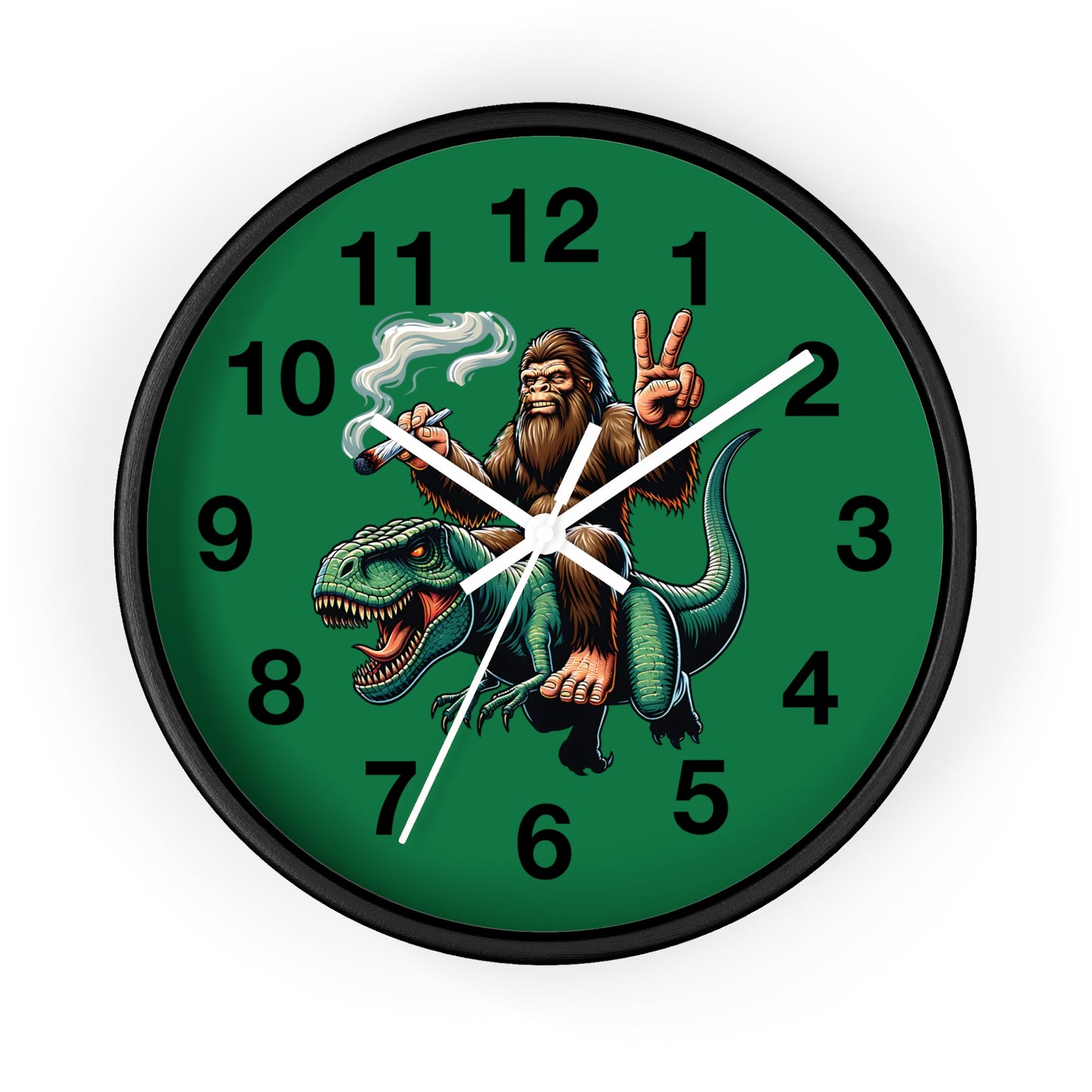 420 Bigfoot & T Rex Wall Clock