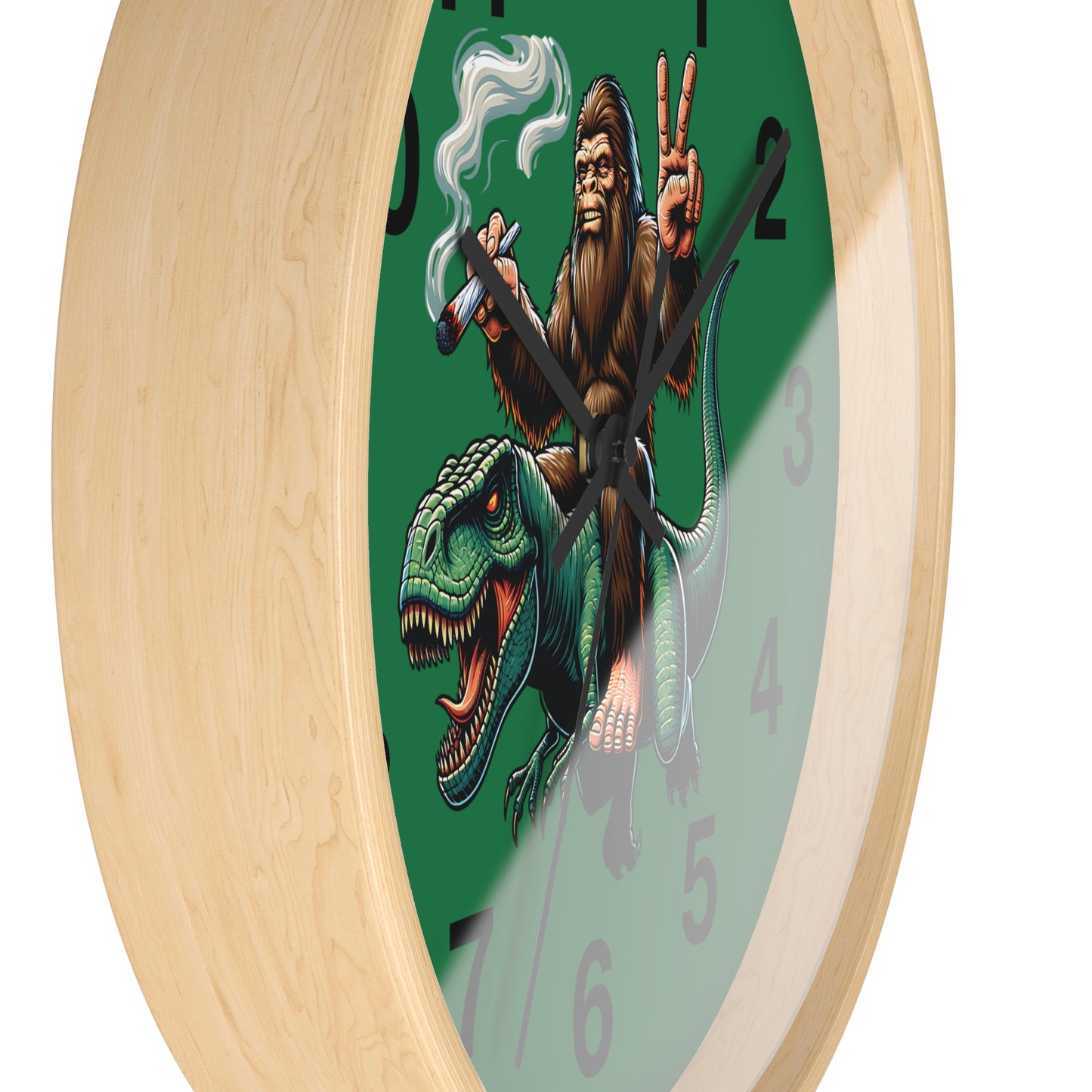 420 Bigfoot & T Rex Wall Clock