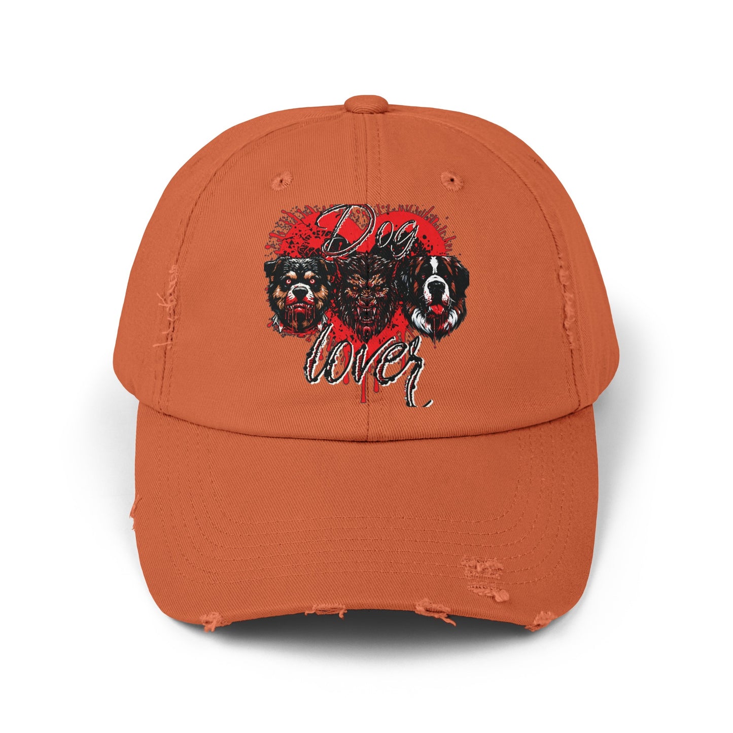 Dog Lover Hounds Of Hell Werewolf Horror Gothic Fun Hat Unisex Distressed Cap