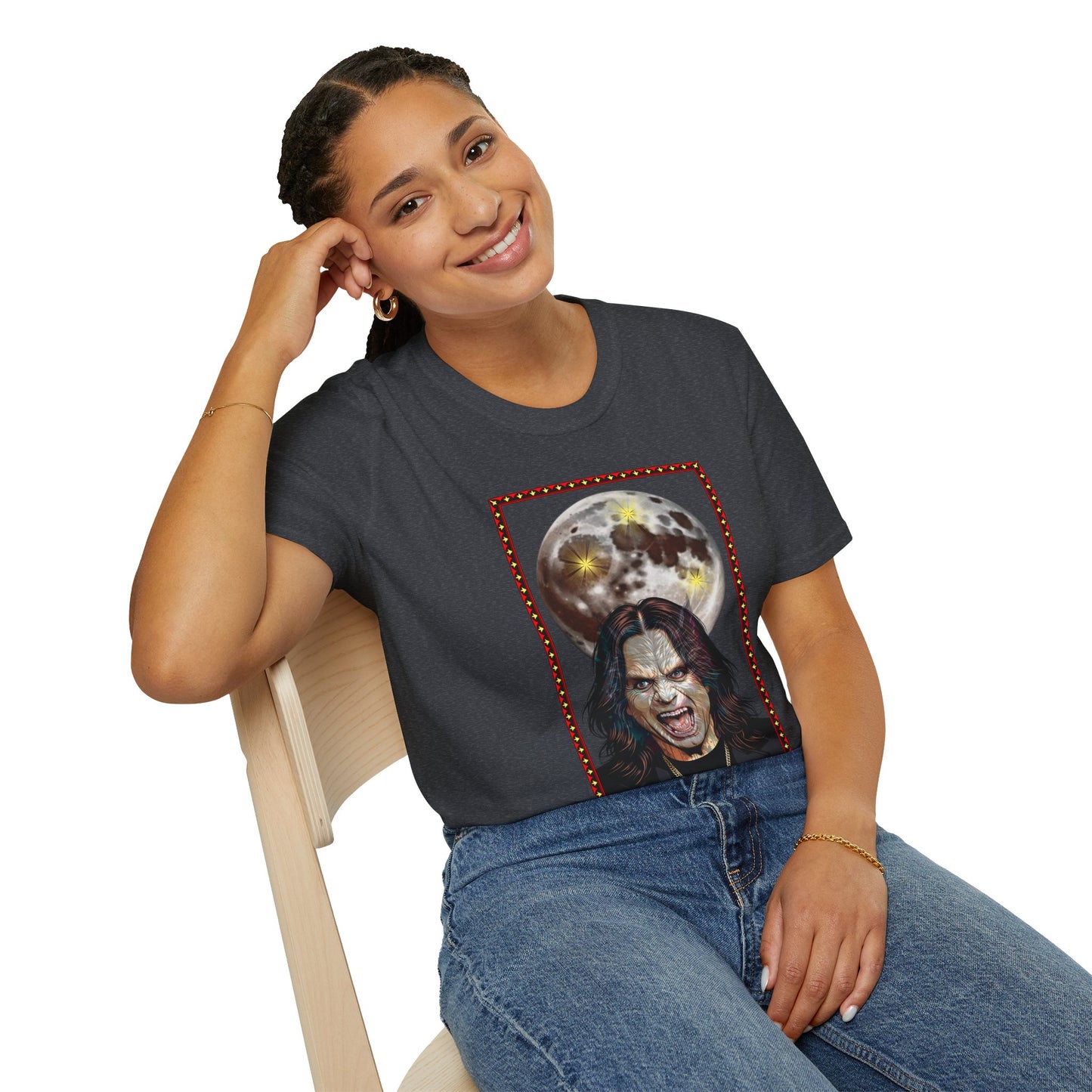 Ozzy Bark At The Moon Unisex T-Shirt - Werewolf Design