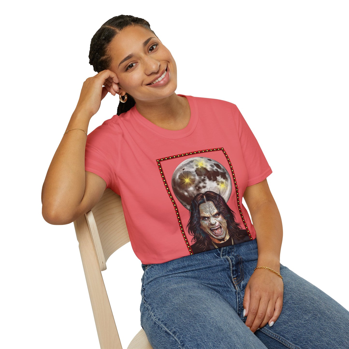 Ozzy Bark At The Moon Unisex T-Shirt - Werewolf Design