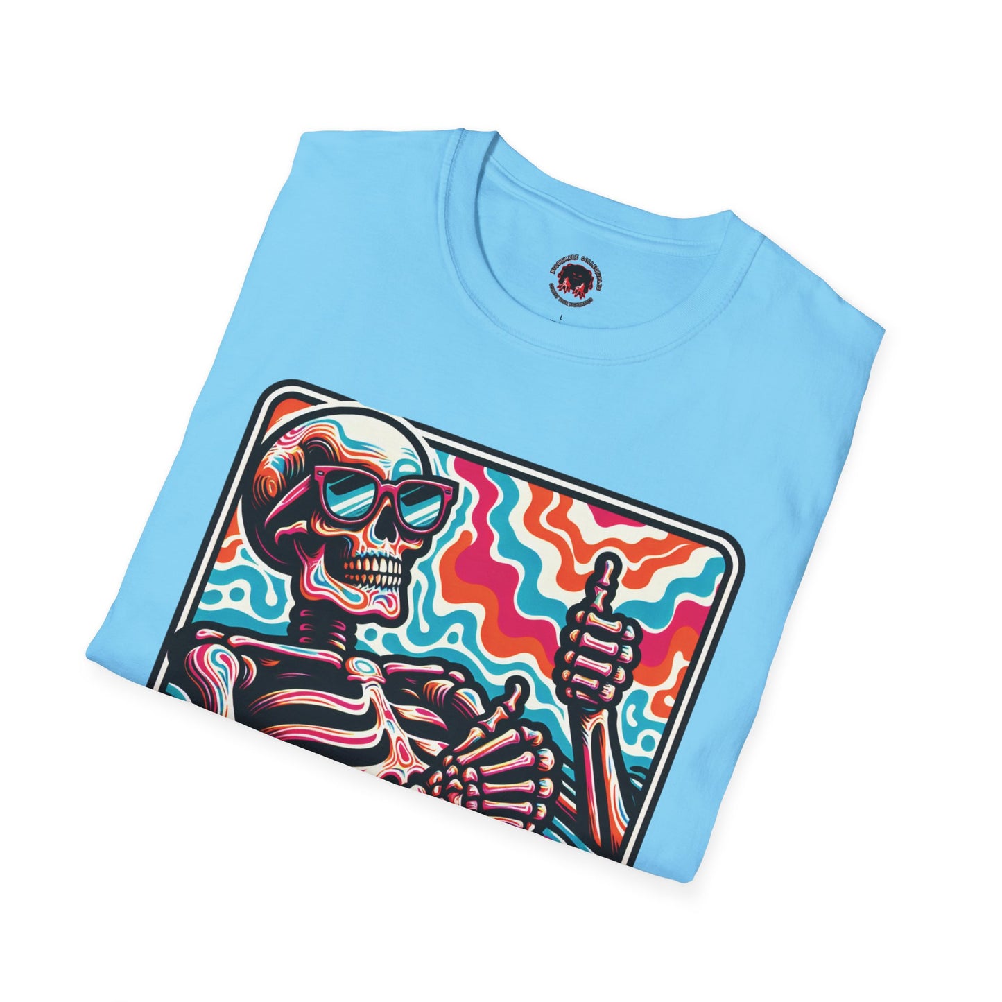 Trippy Skeleton Softstyle T-Shirt - Beach Day Vibes