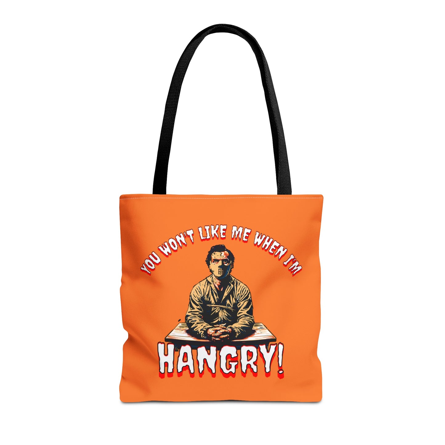 You Wont Like Me When I'm Hangry Mental Patient Cannibal Hannibal Horror Lunch Beach Tote Bag (AOP)