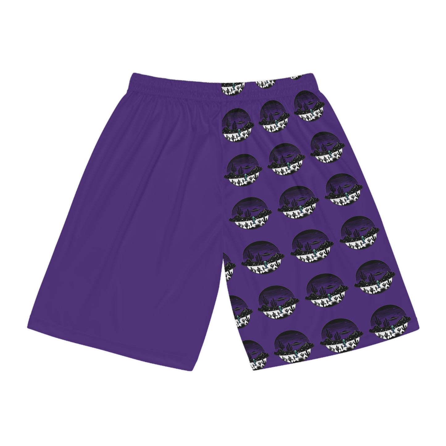 Alien Peace Sign Basketball Shorts