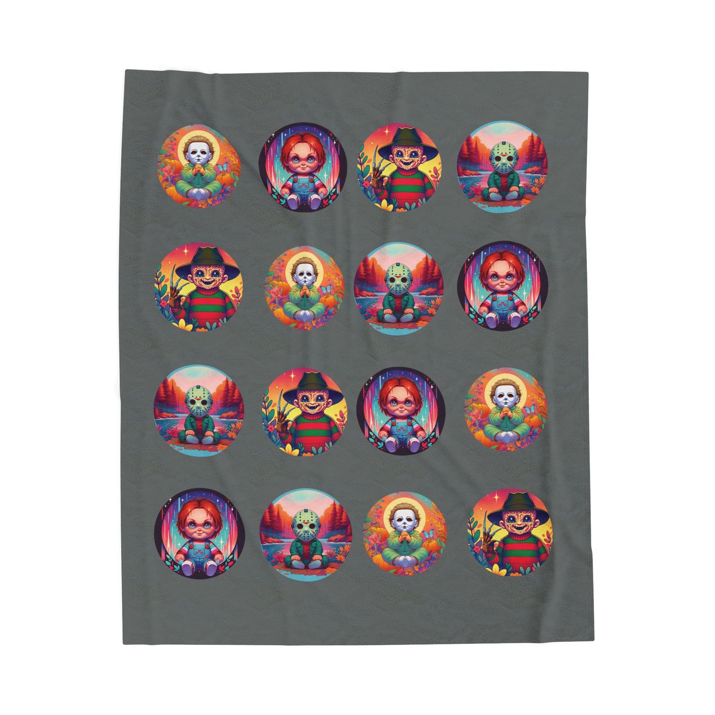 Baby Throw Blanket - Slash Pals Michael, Freddy, Jason, Chucky