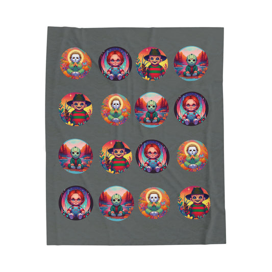 Baby Throw Blanket - Slash Pals Michael, Freddy, Jason, Chucky