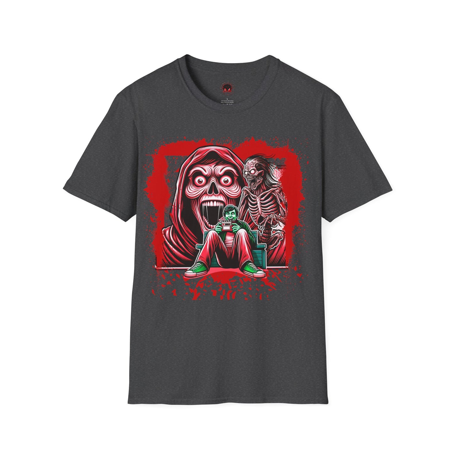 Horror Addict Creepy Skull Bloody Unisex Soft style T-Shirt Mens Womens
