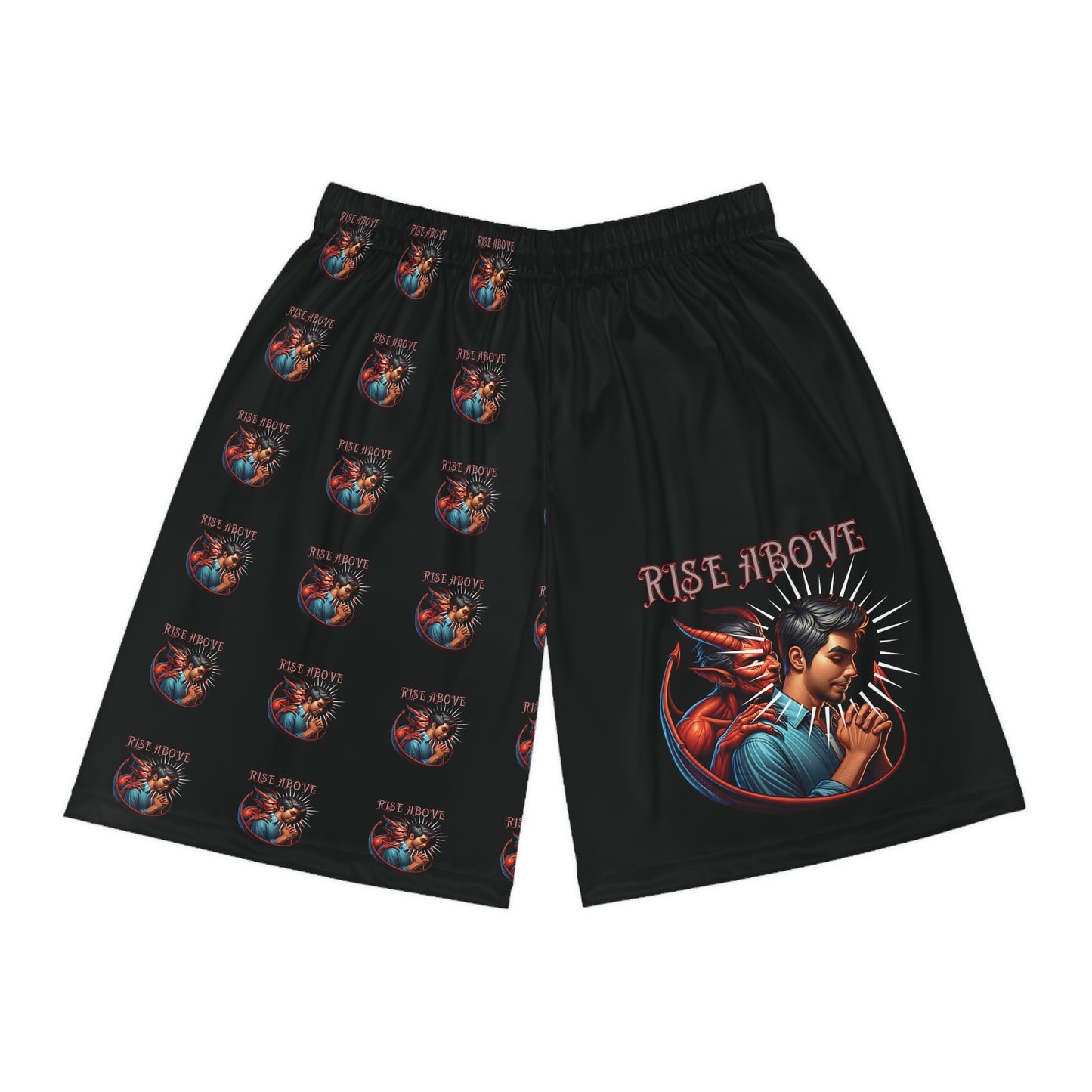 Inspirational Rise Above Basketball Shorts