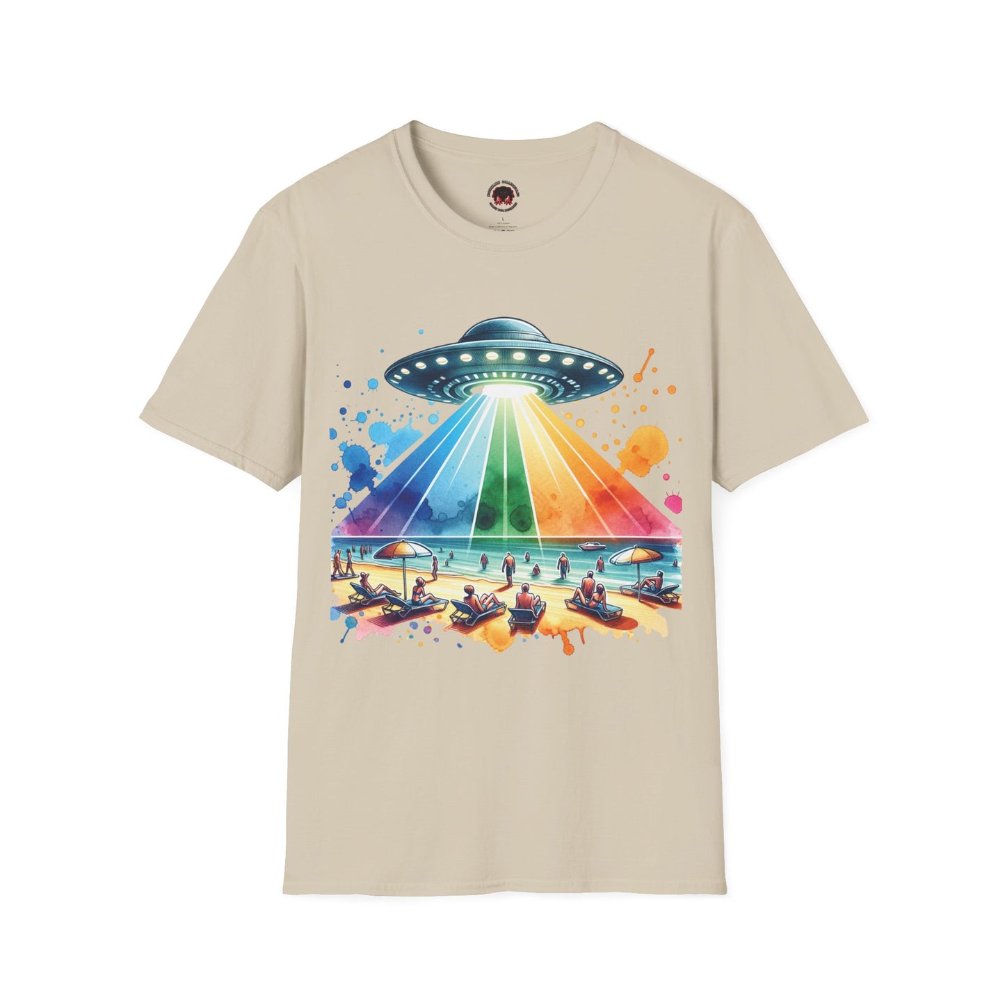 Summerween UFO Beach Day Unisex Soft style T-Shirt
