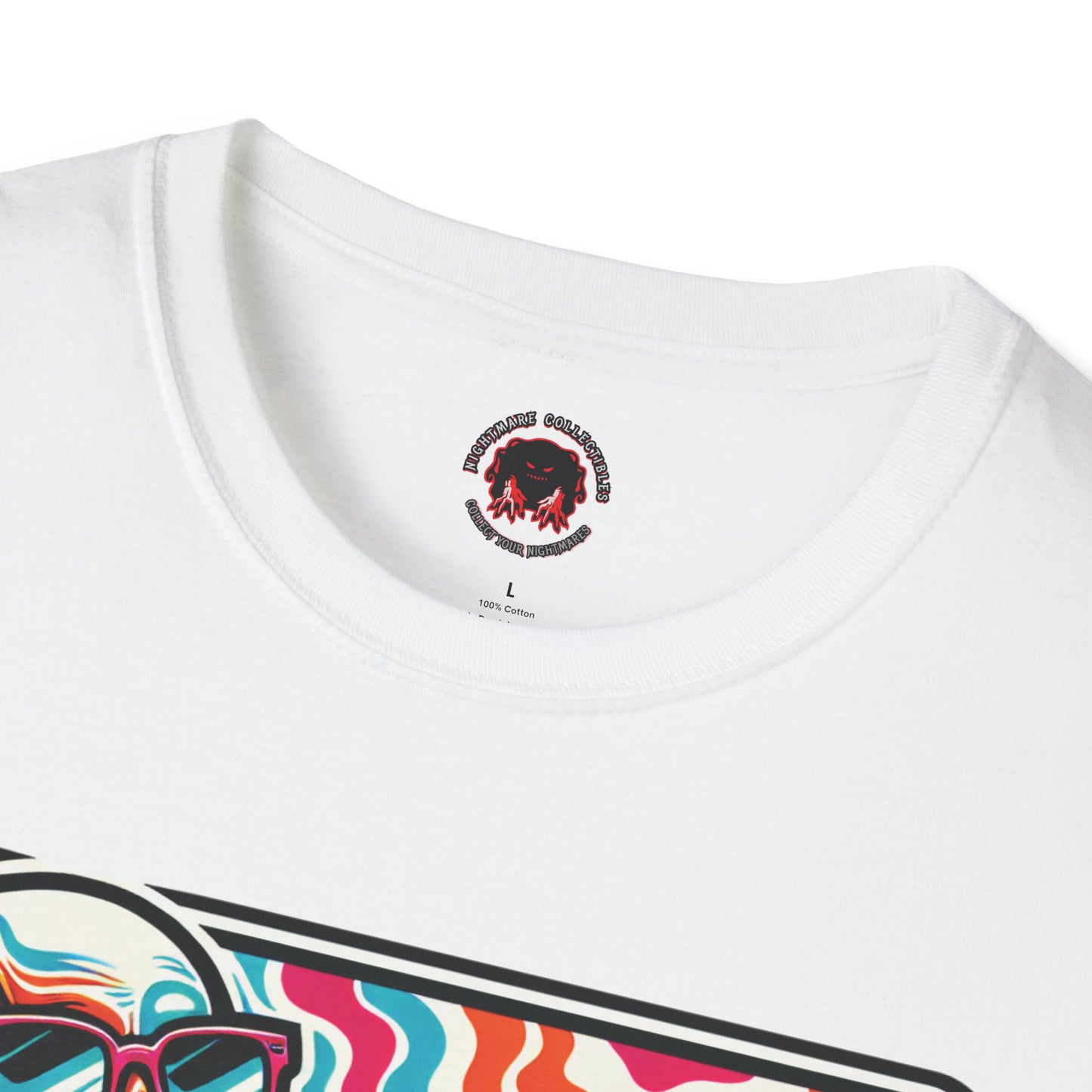 Trippy Skeleton Softstyle T-Shirt - Beach Day Vibes