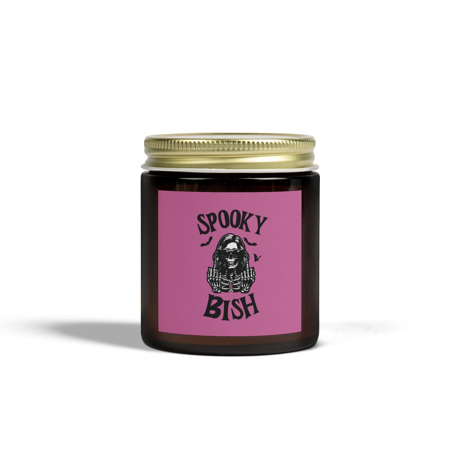 Scented Candle - Spooky Bish, Middle Finger Female Skeleton Design (4oz, 9oz)