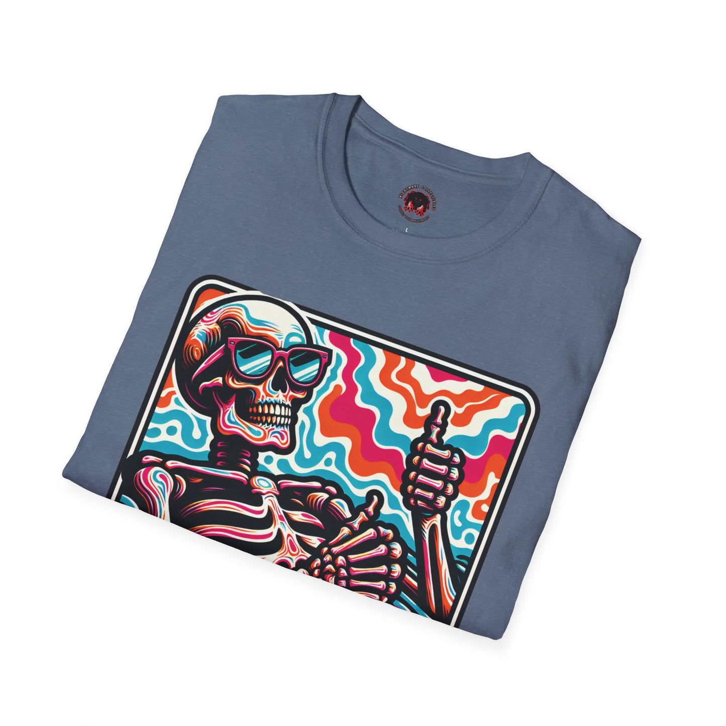 Trippy Skeleton Softstyle T-Shirt - Beach Day Vibes
