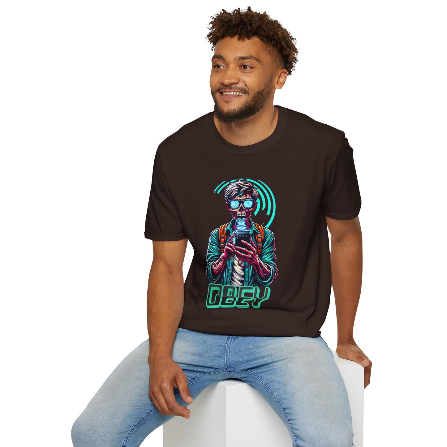 Brain Washing "Obey" Cell Phone Design - Unisex T-Shirt