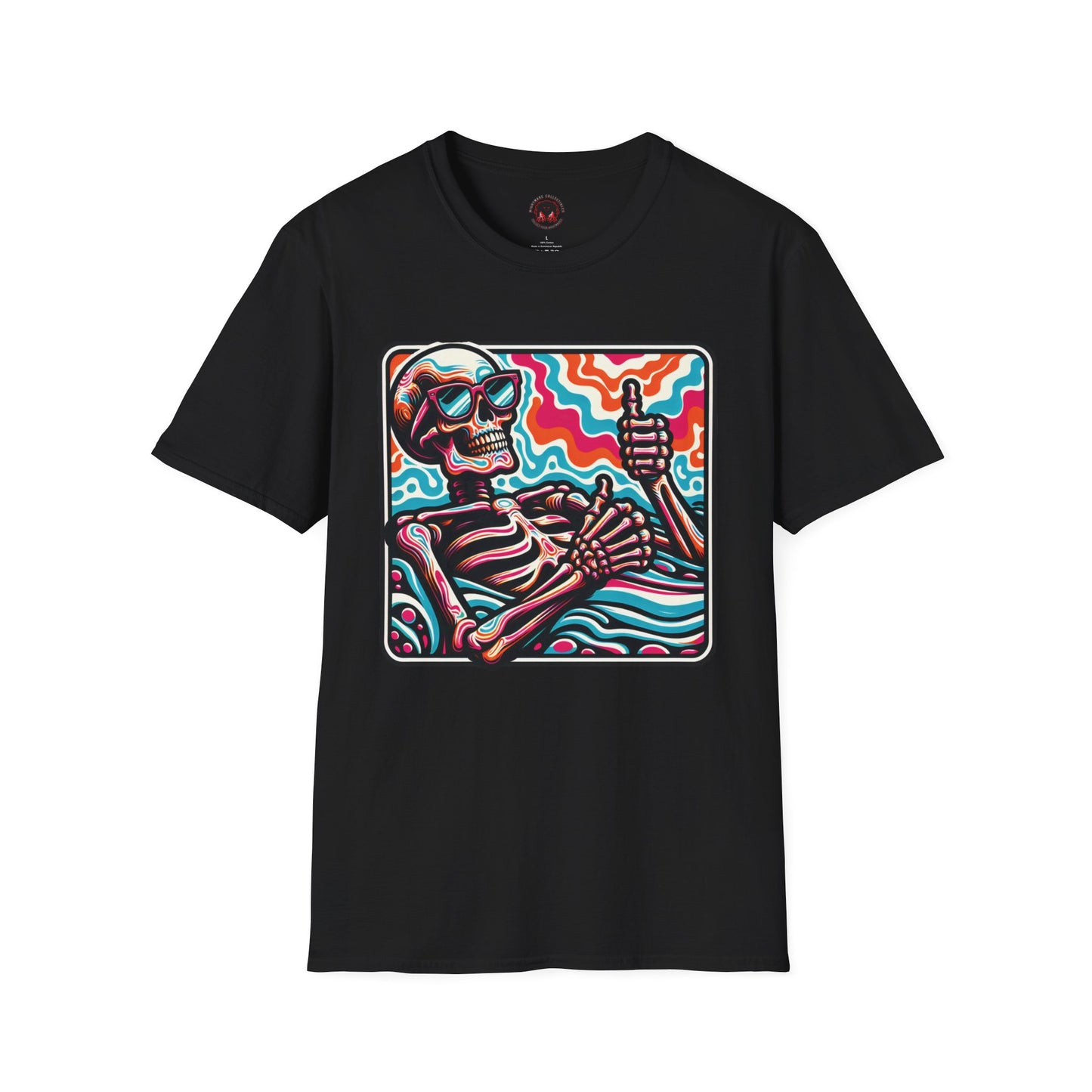 Trippy Skeleton Softstyle T-Shirt - Beach Day Vibes