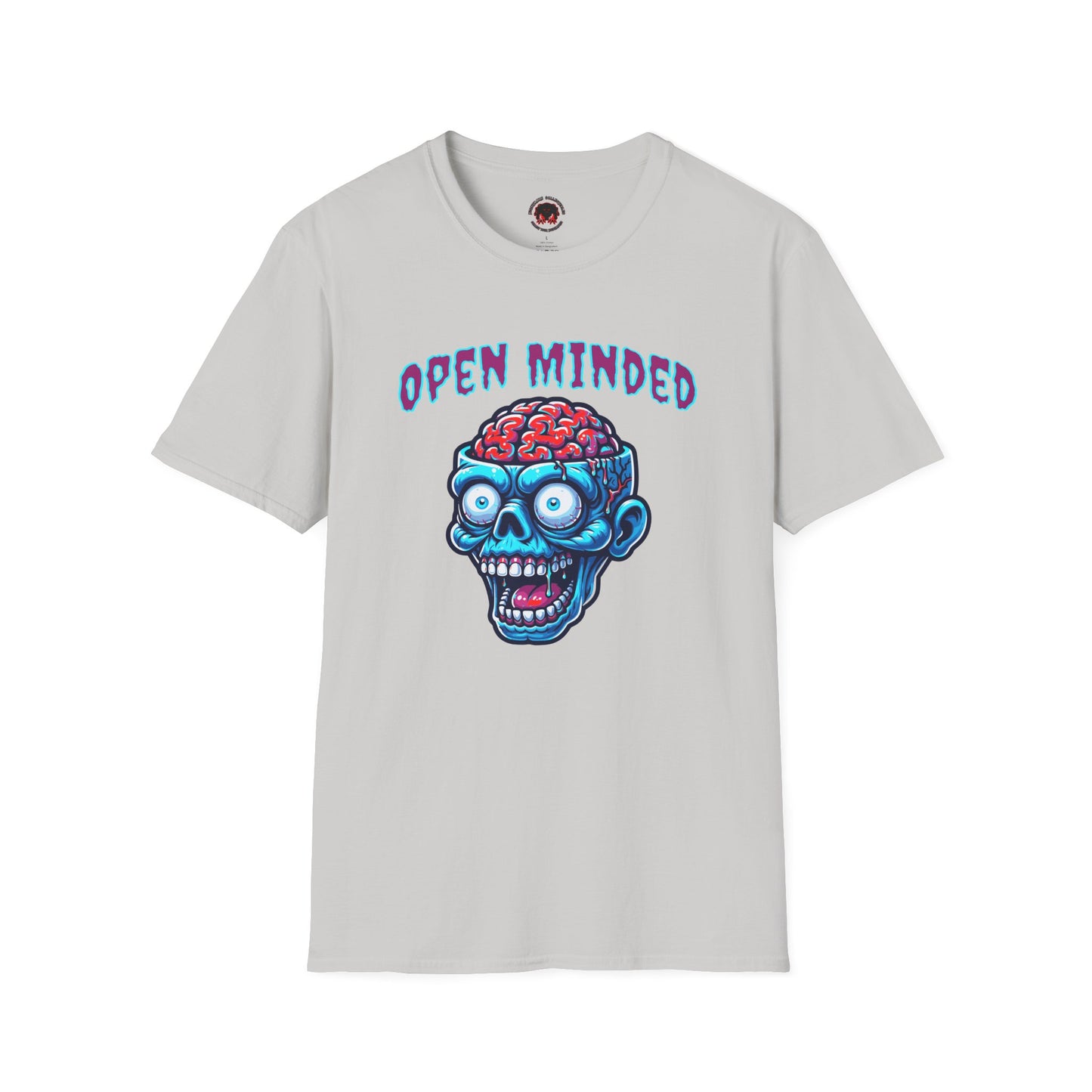 Zombie Unisex T-Shirt with Open Minded Slogan