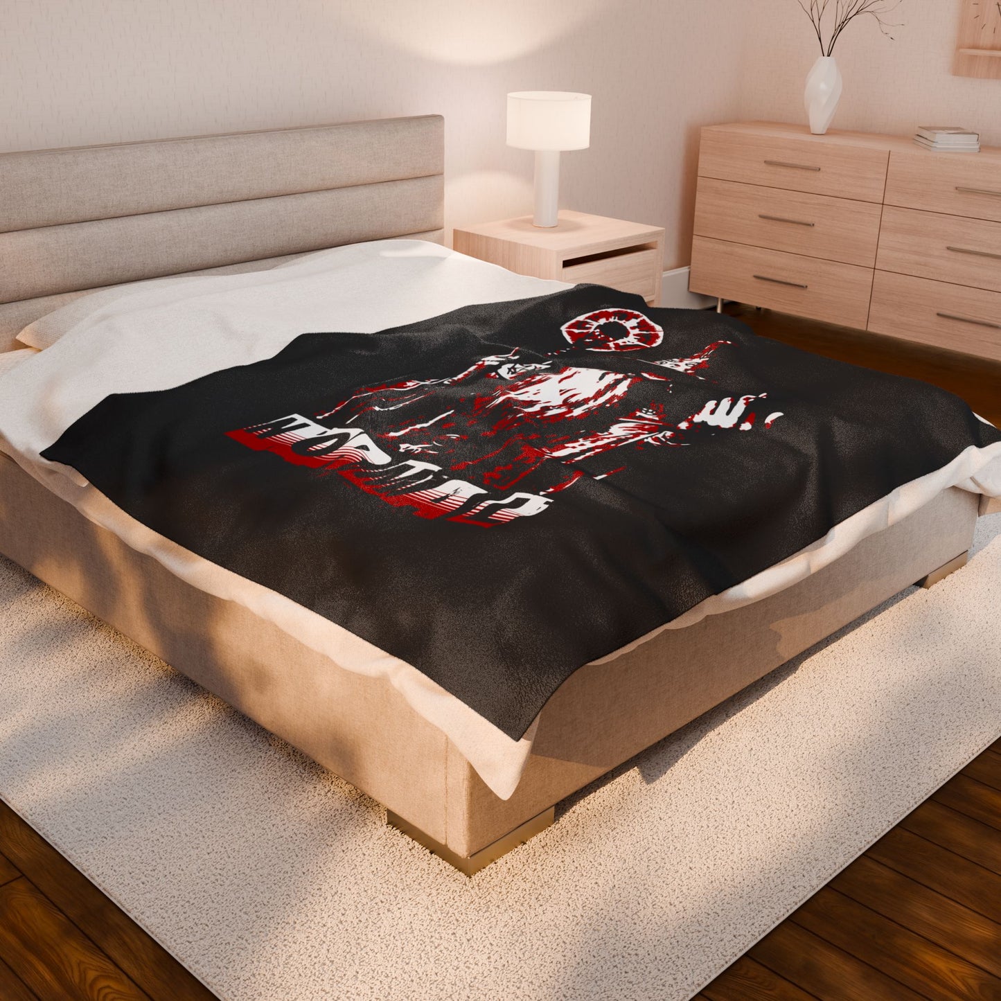 Velveteen Plush Blanket - F*ck Normal! Wizard Middle Finger Design