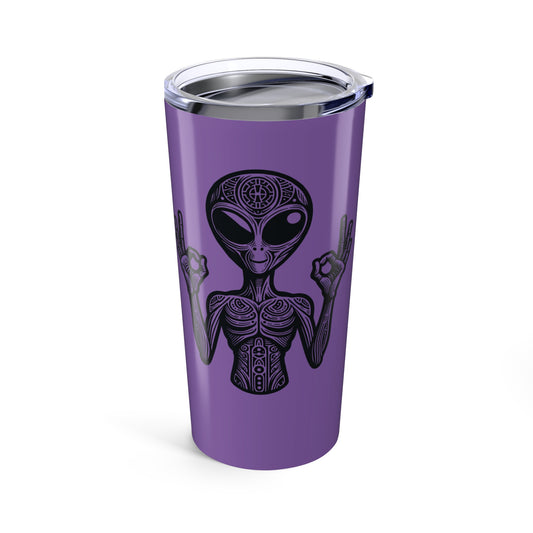 20oz Tumbler - Alien Peace Meditation Hand Sign