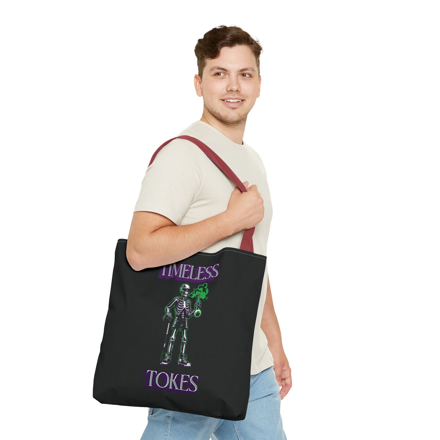 Tote Bag - Timeless Tokes Skeleton Weed Lover Design