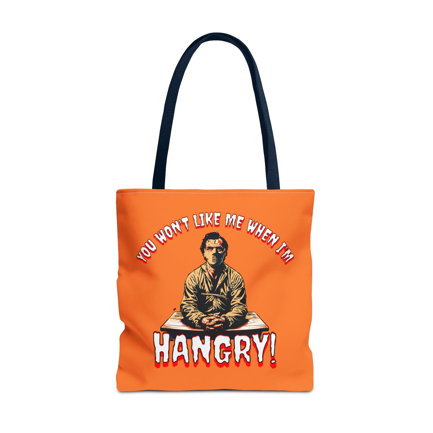 You Wont Like Me When I'm Hangry Mental Patient Cannibal Hannibal Horror Lunch Beach Tote Bag (AOP)