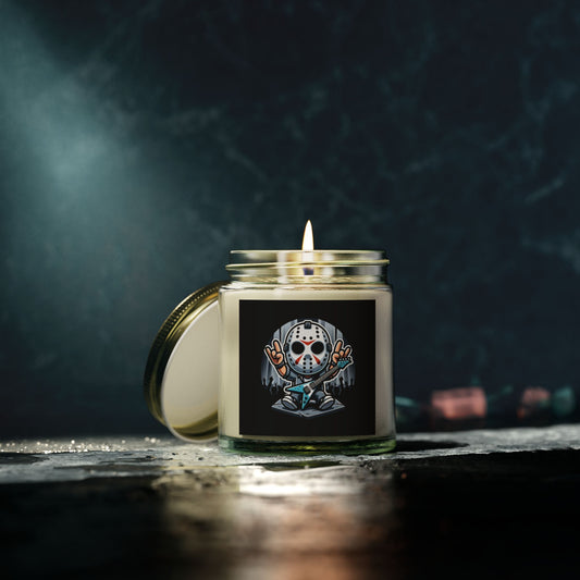 Scented Candle - Death Metal Jason, Rocker, 4oz/9oz Coconut Apricot Wax